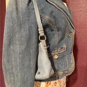 The SAK leather blue shoulder bag